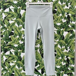 Lululemon Align HR Leggings Women's 6 25” Nulu Double Lined Ocean Air Light Blue